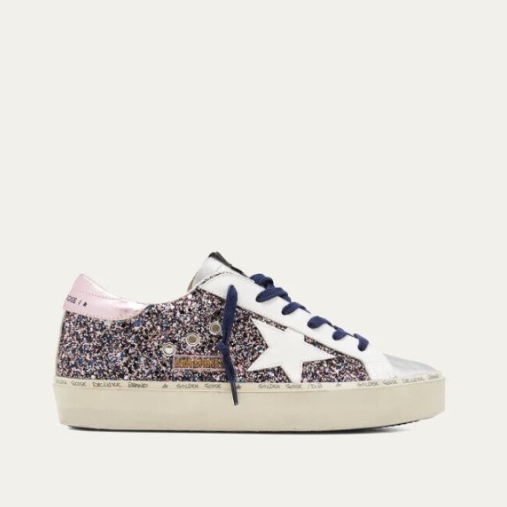 Golden Goose Hi Star Classic Sneakers Grey/Pink/Silver 4310 - Retail $680